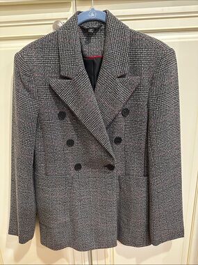 Miss Selfridge Double-Breasted Check Blazer (women)